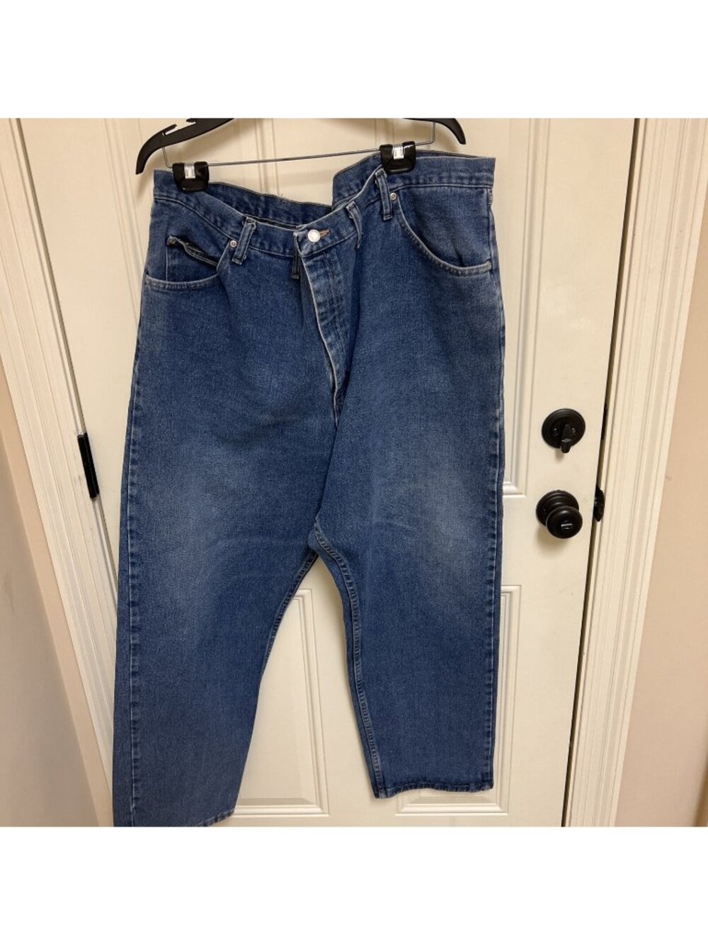 Wrangler Men's 46 X 32 (45x32) Blue Jeans Regular Fit 97601DR Denim 100% Cotton